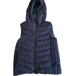 GAP Hooded Puffer Vest Black Down Alternate Sz S